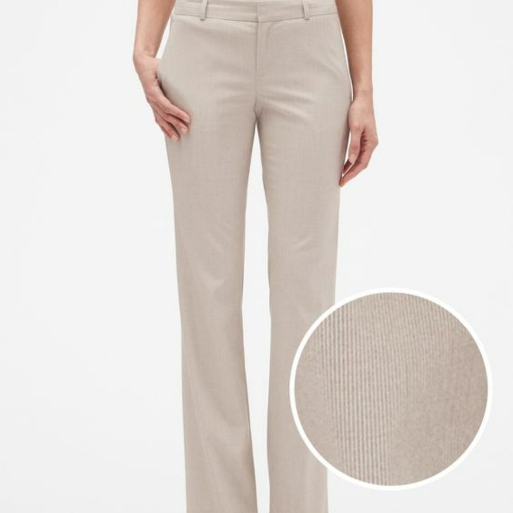 NEW Banana Republic Factory's Logan Khaki Mini Stripe Trouser